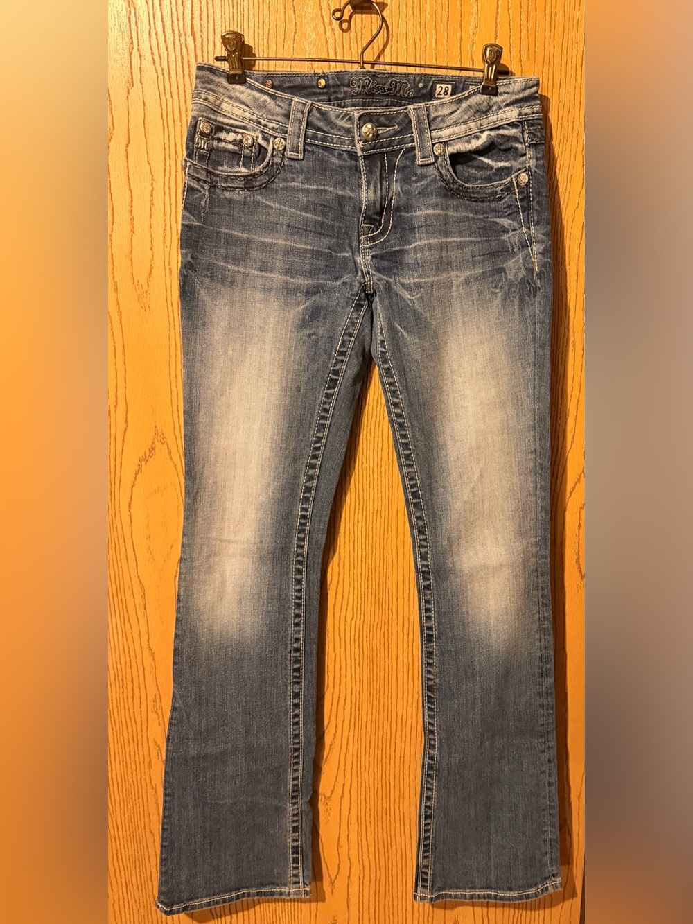 Miss Me Angel Wings Rhinestone  Bootcut size 28 jeans